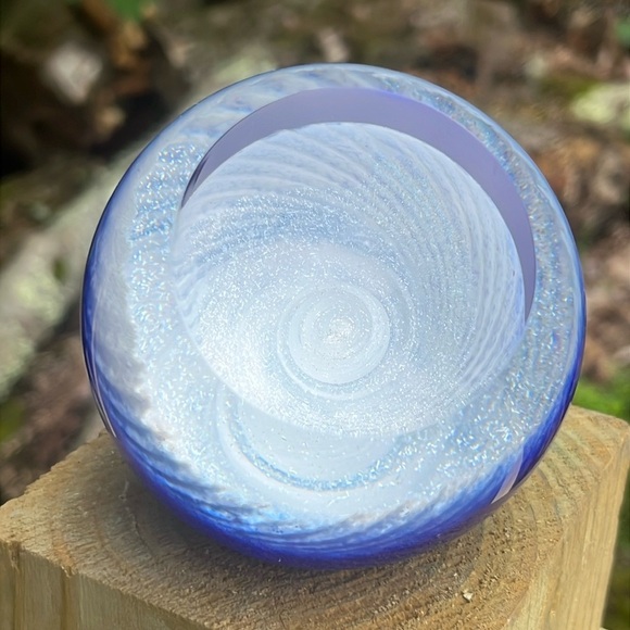 Glass Eye Studio Hand Blown Celestial Series Andromeda Art Glass Paperweight - Picture 1 of 9